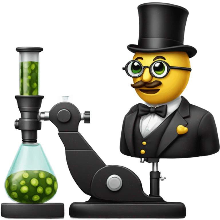 Gentleman pickle with a microscope  emoji