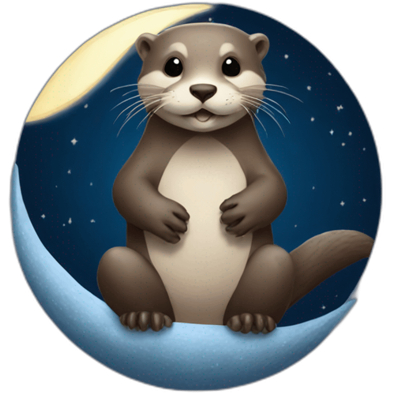 otter holding the moon emoji