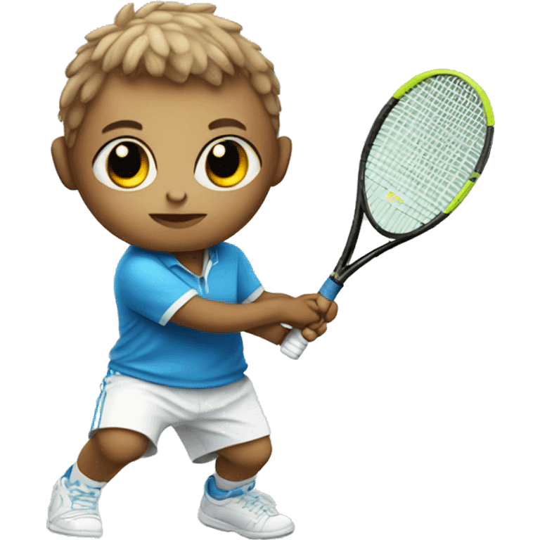 Baby owl tennis player emoji