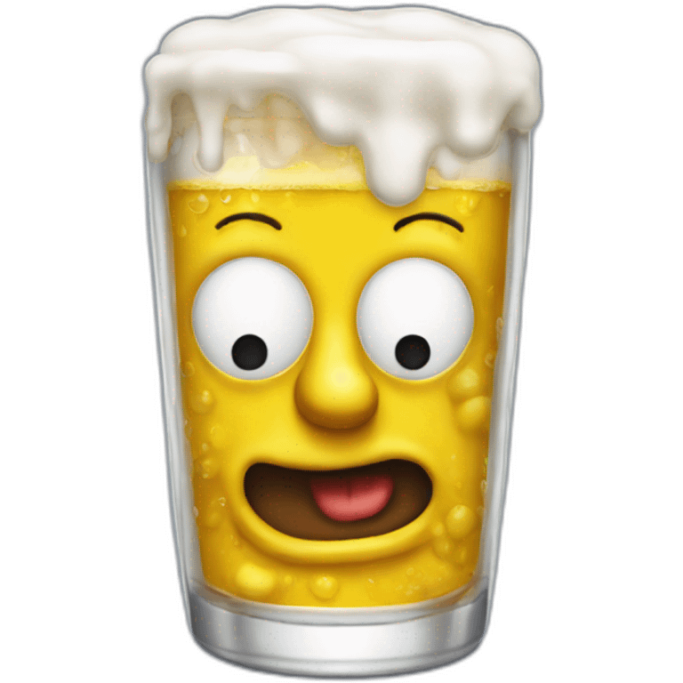 Hommer  simpson on big drink emoji