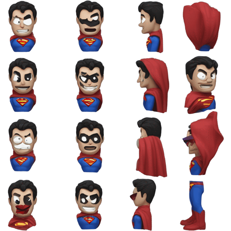 Superman fused with joker emoji