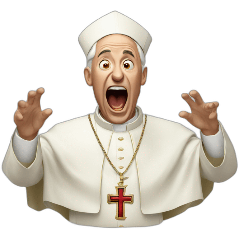 Screaming Pope emoji