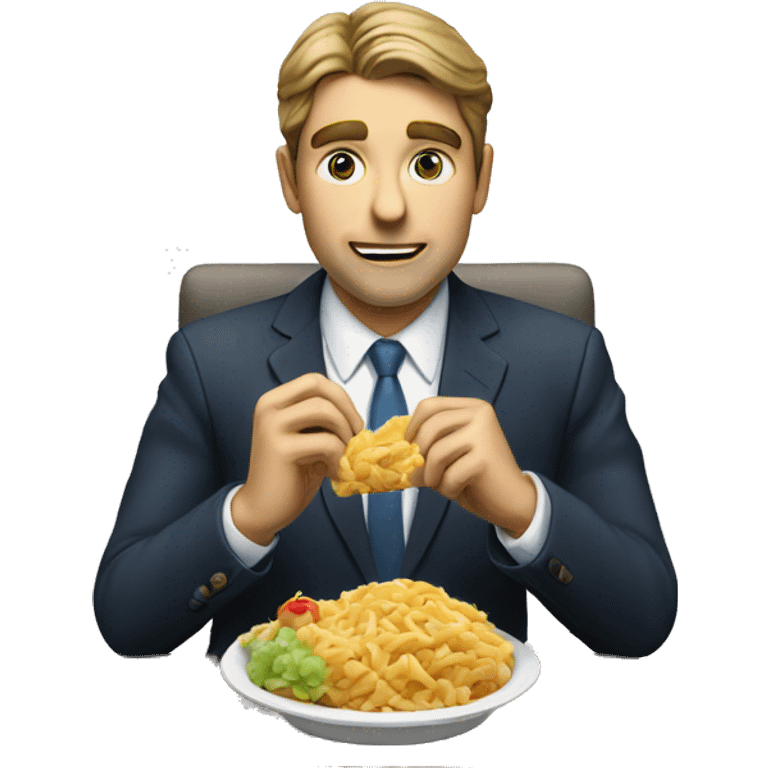 white collar person eating food emoji