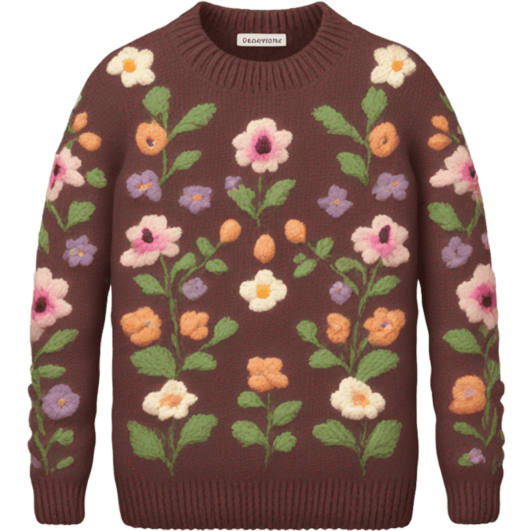 Knit floral sweater beautiful finnish  emoji