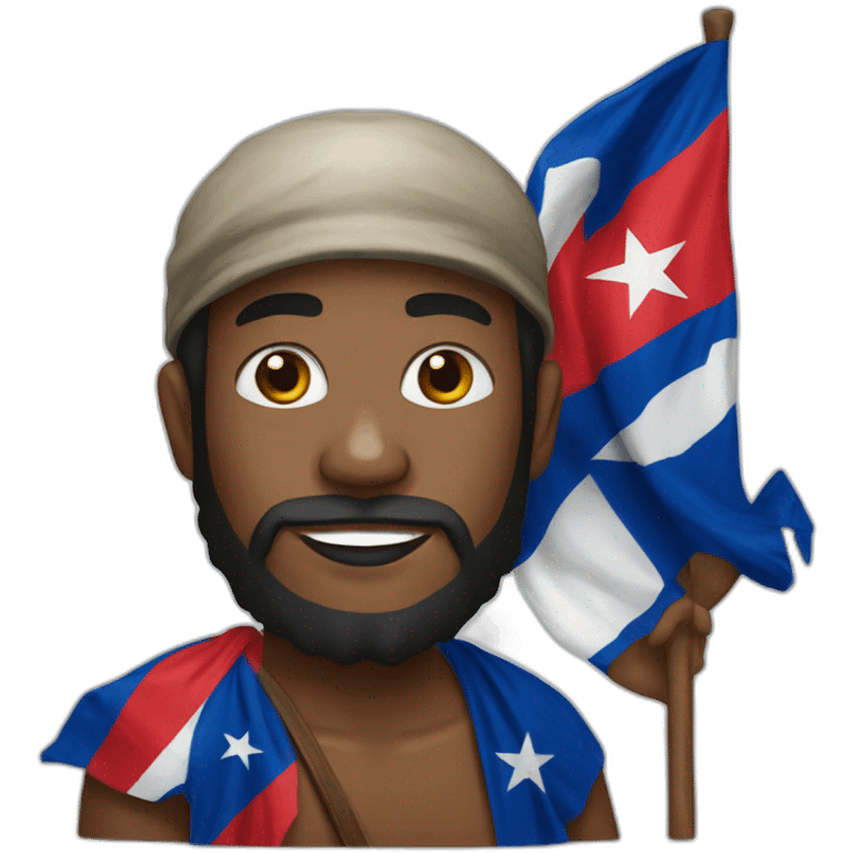 Papuan man with cuba flag emoji