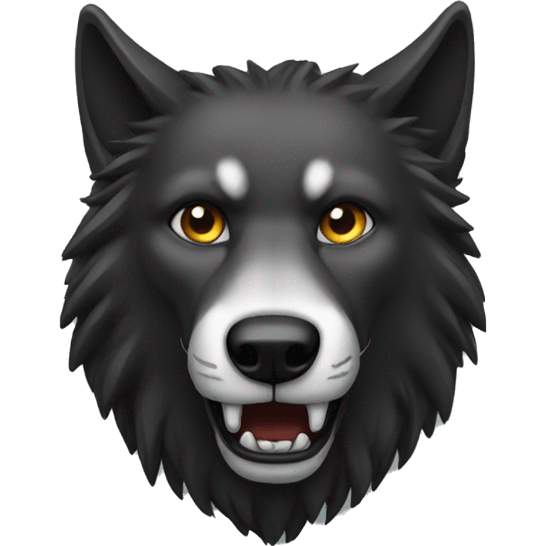 Lobo negro. emoji