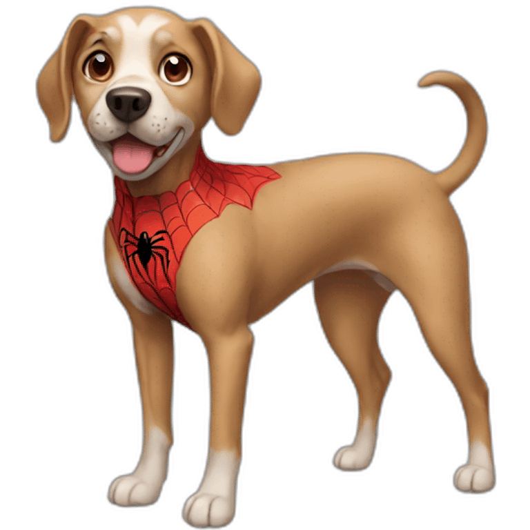 Dog spiderman emoji