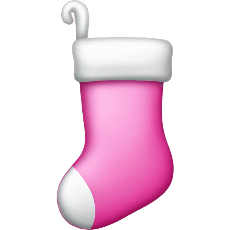 Pink Christmas stocking  emoji