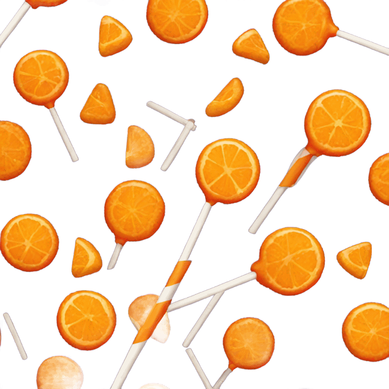 Orange lollipop  emoji