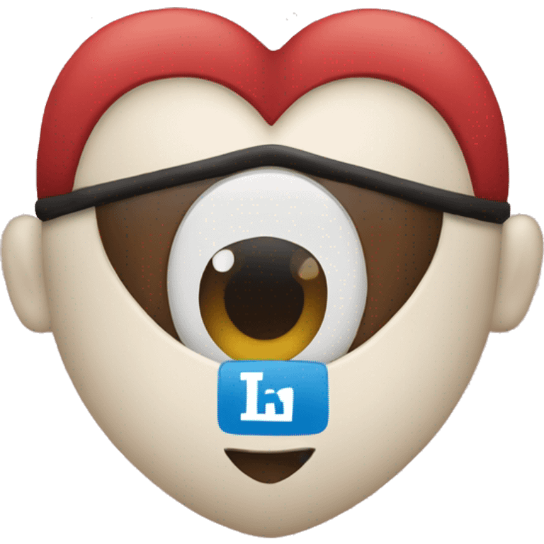 heart with linkedin emoji