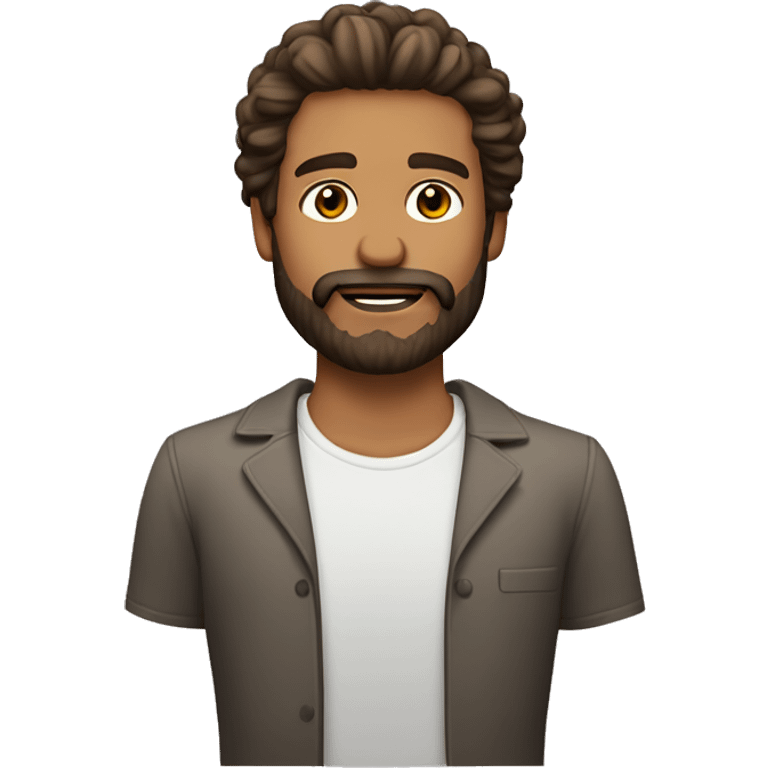 HOMBRE CON BARBA Y PELO CASTAÑO emoji