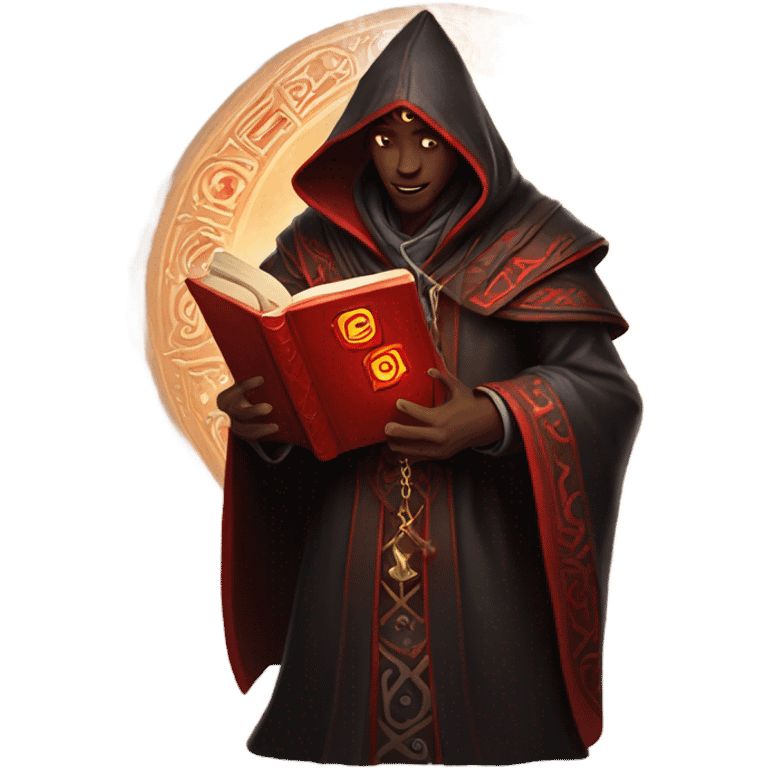 warlock book red emoji