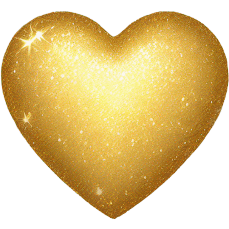 sparkly gold heart emoji