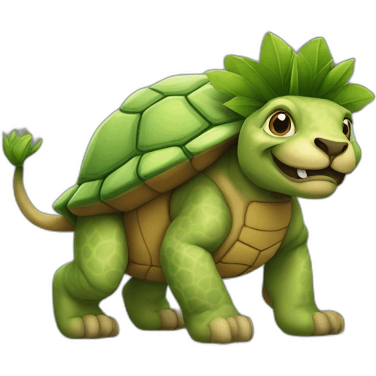 tortue sur un lion emoji