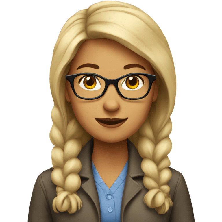 Nerdy lady emoji