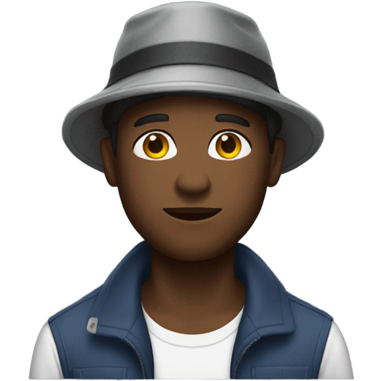 Black man with bucket hat emoji