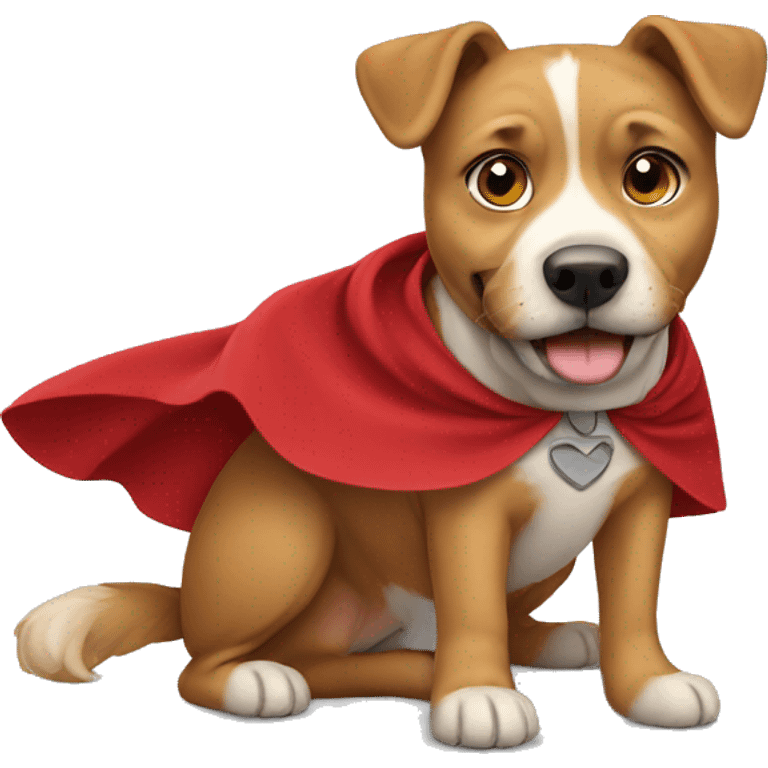 dog wearing cape emoji