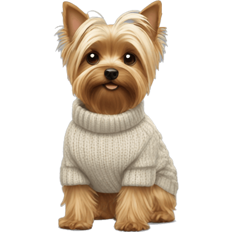 Yorkshire Terrier in a Sweater emoji