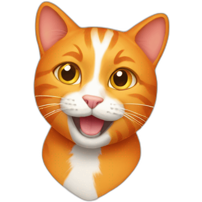 Orange cat hype emoji