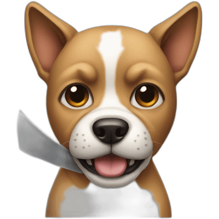 dog with knife emoji