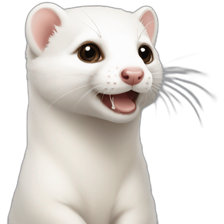 white ferret  emoji