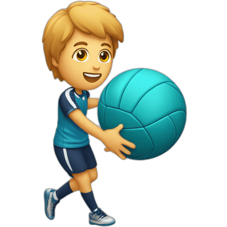 Ein Greif mit einem Handball in de Hand emoji