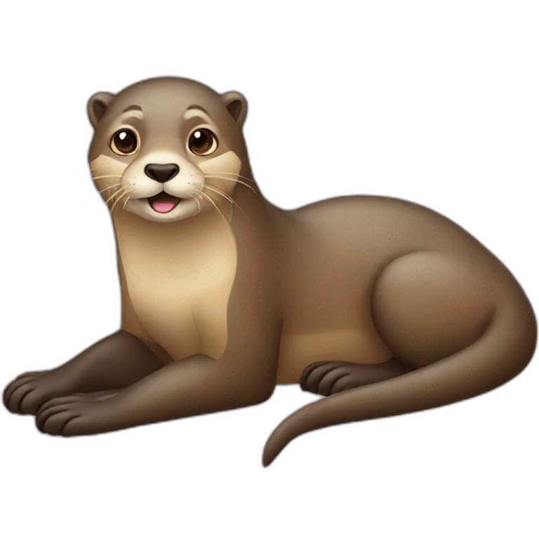 Loutre sur lion emoji