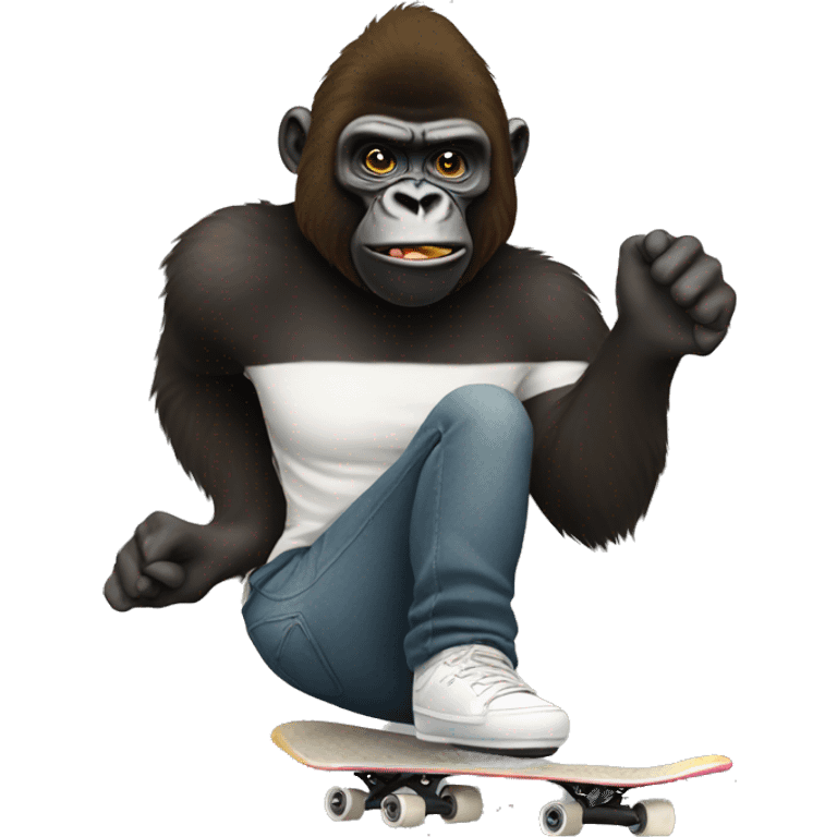 gorila skater emoji