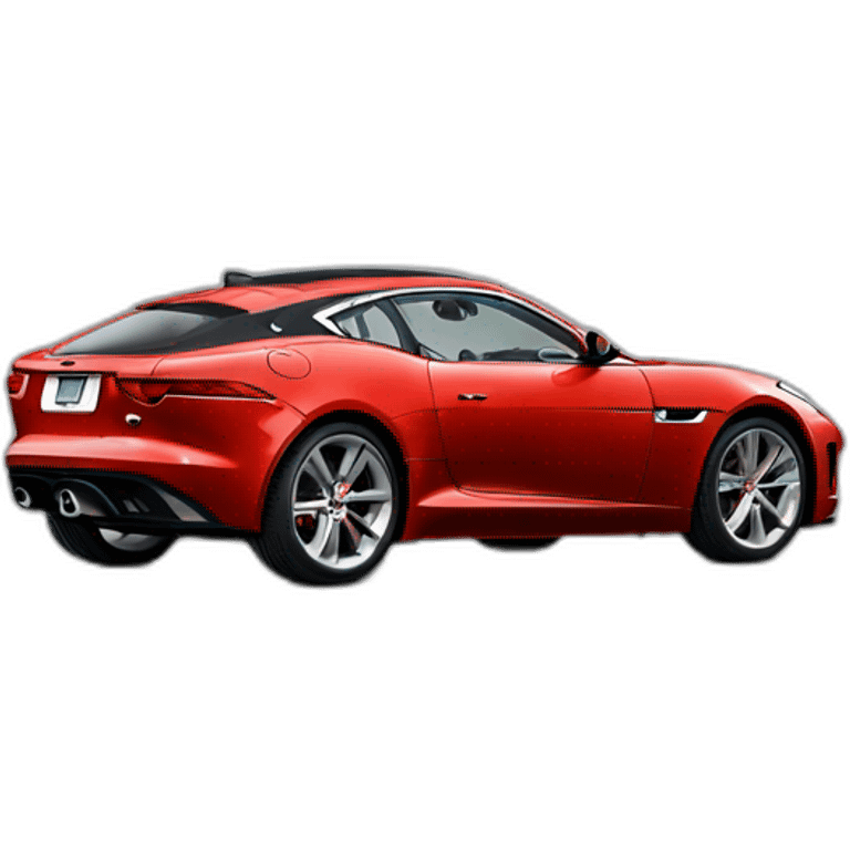 red Jaguar f-type side view emoji