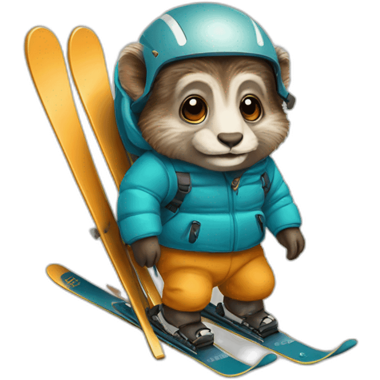 marmotte en ski emoji