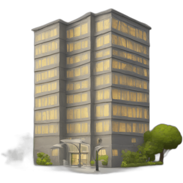 anthropomorphic building emoji