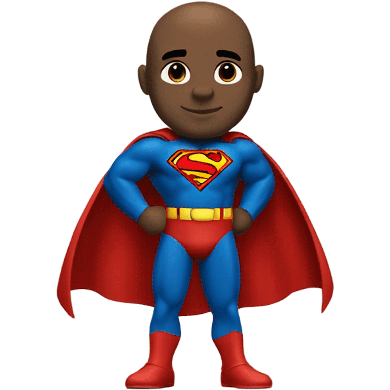 Black bald Superman  emoji