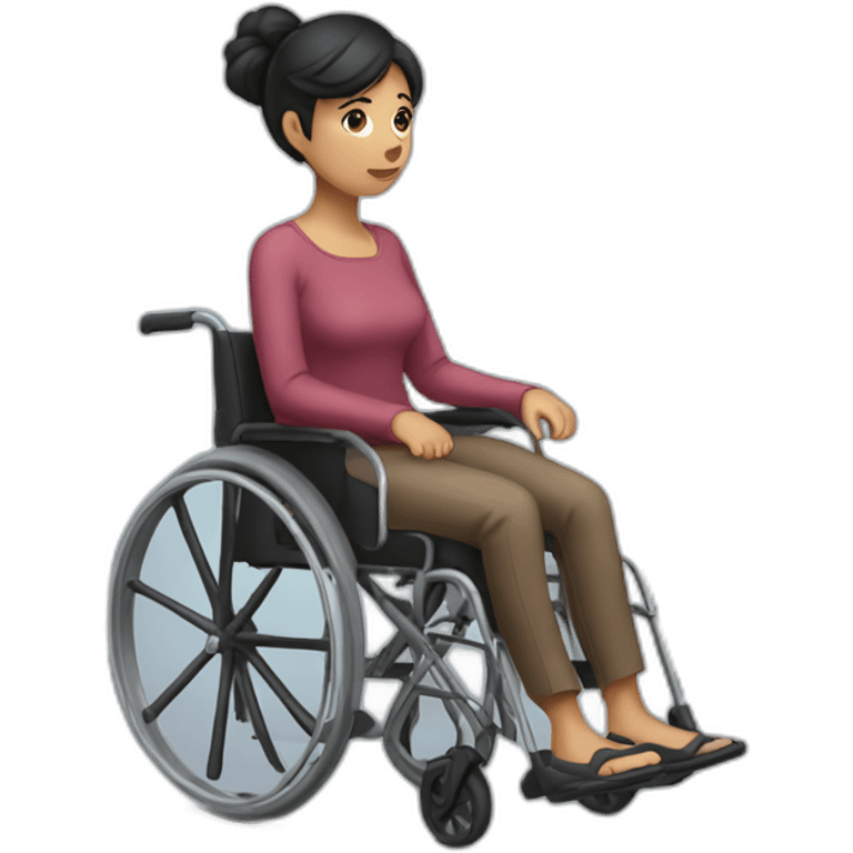 Dark haired woman unable to walk emoji