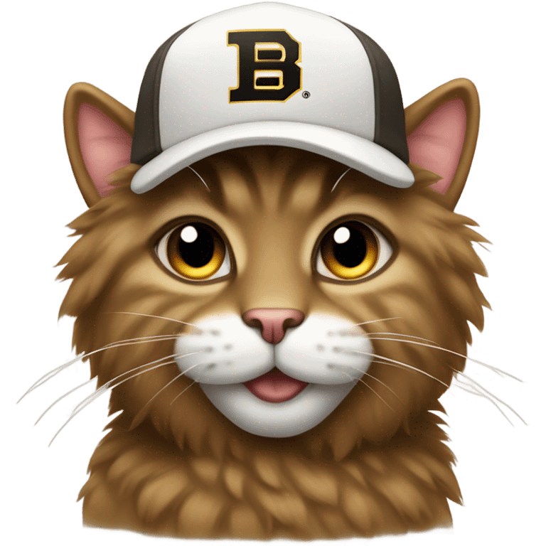 fluffy brown cat colorado buffalos hat emoji