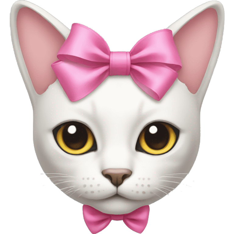 cat with a pink bow on its head  emoji