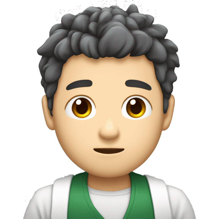 Criar personagem masculino japones com olhos bem puxados, e cabelo curto  emoji