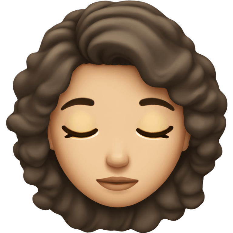 Brunette girl sleeping emoji