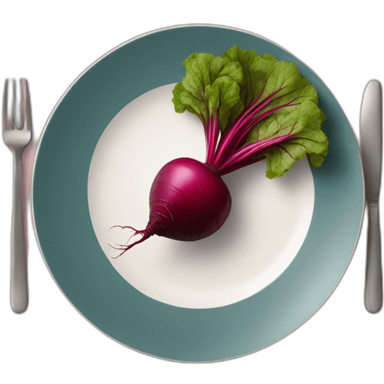 beetroot on a plate emoji