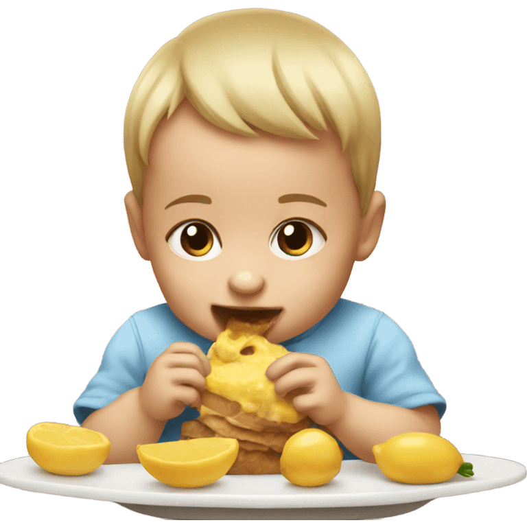 Baby eating  emoji