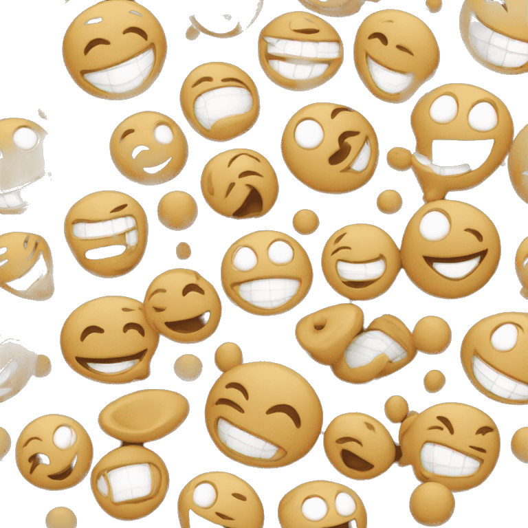 Emoji laugh in brown  emoji