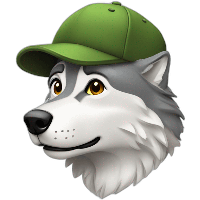 loup avec casquette emoji