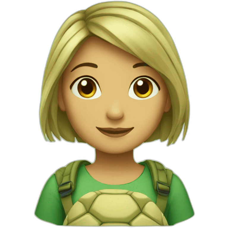 girl turtle emoji