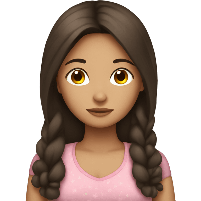 Brunette girl sleeping emoji