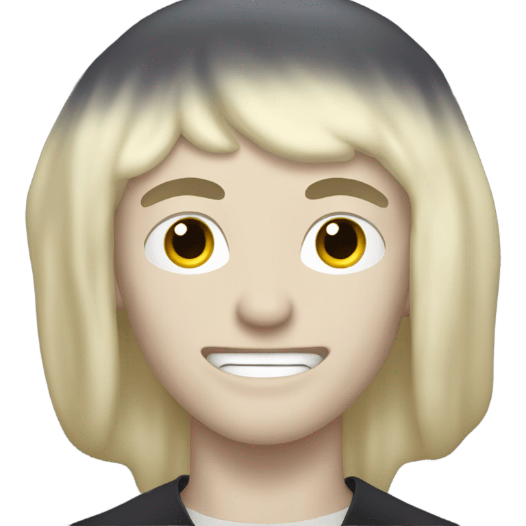 Male vampire blonde hair white skin emoji