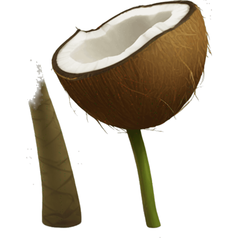 tall slender coconut closed emoji