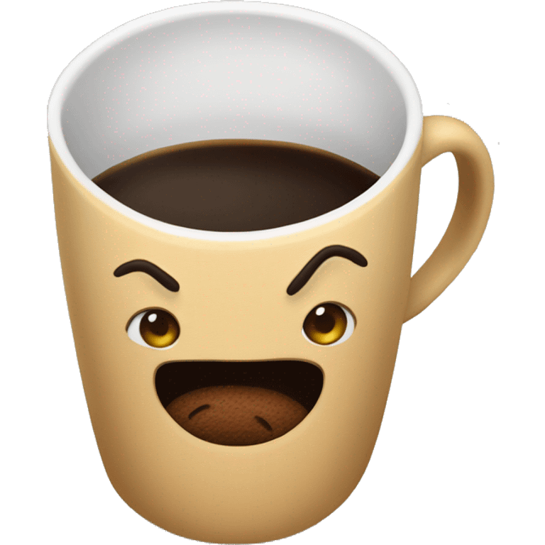 une tasse de café renversée emoji