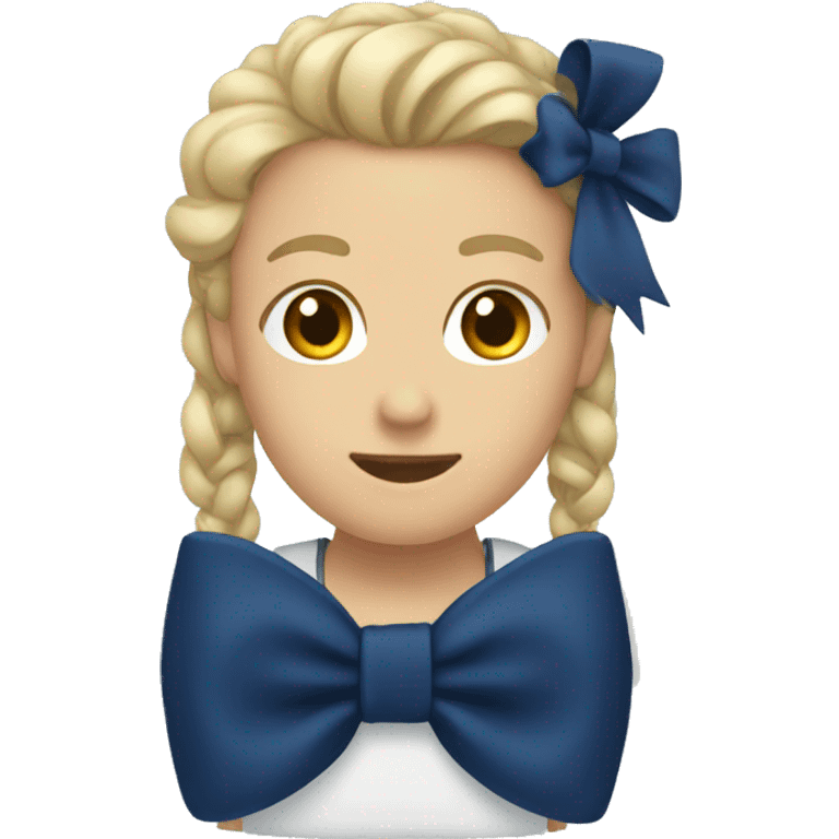 a navy blue bow  emoji