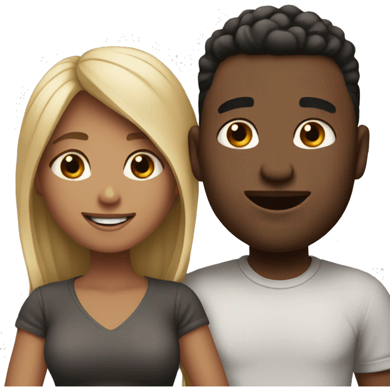 Interracial couple ￼ emoji