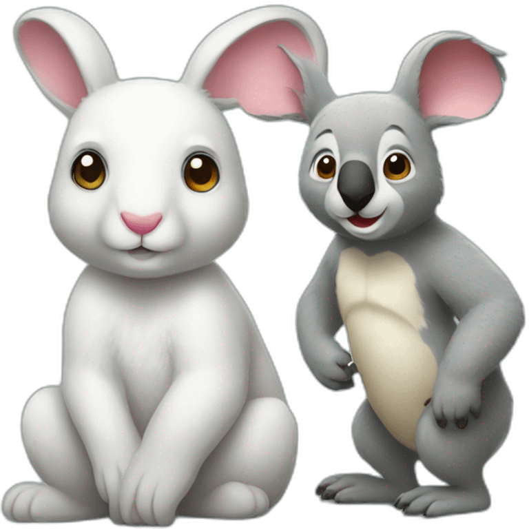 Rabbit & Koala bear emoji