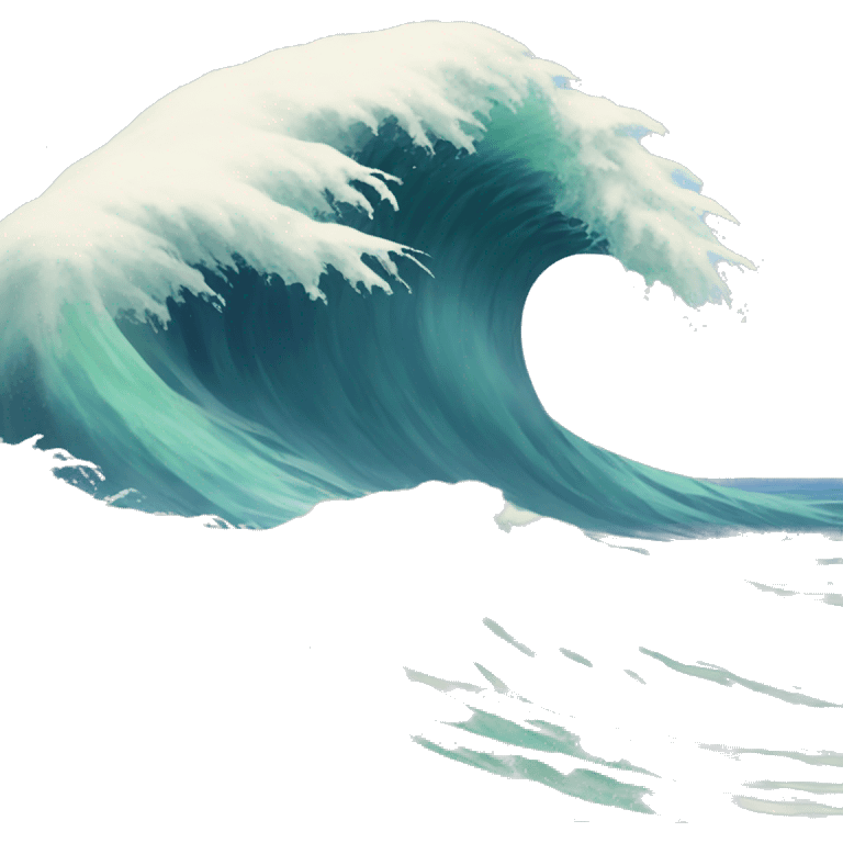 ocean wave with Studio Ghibli emoji